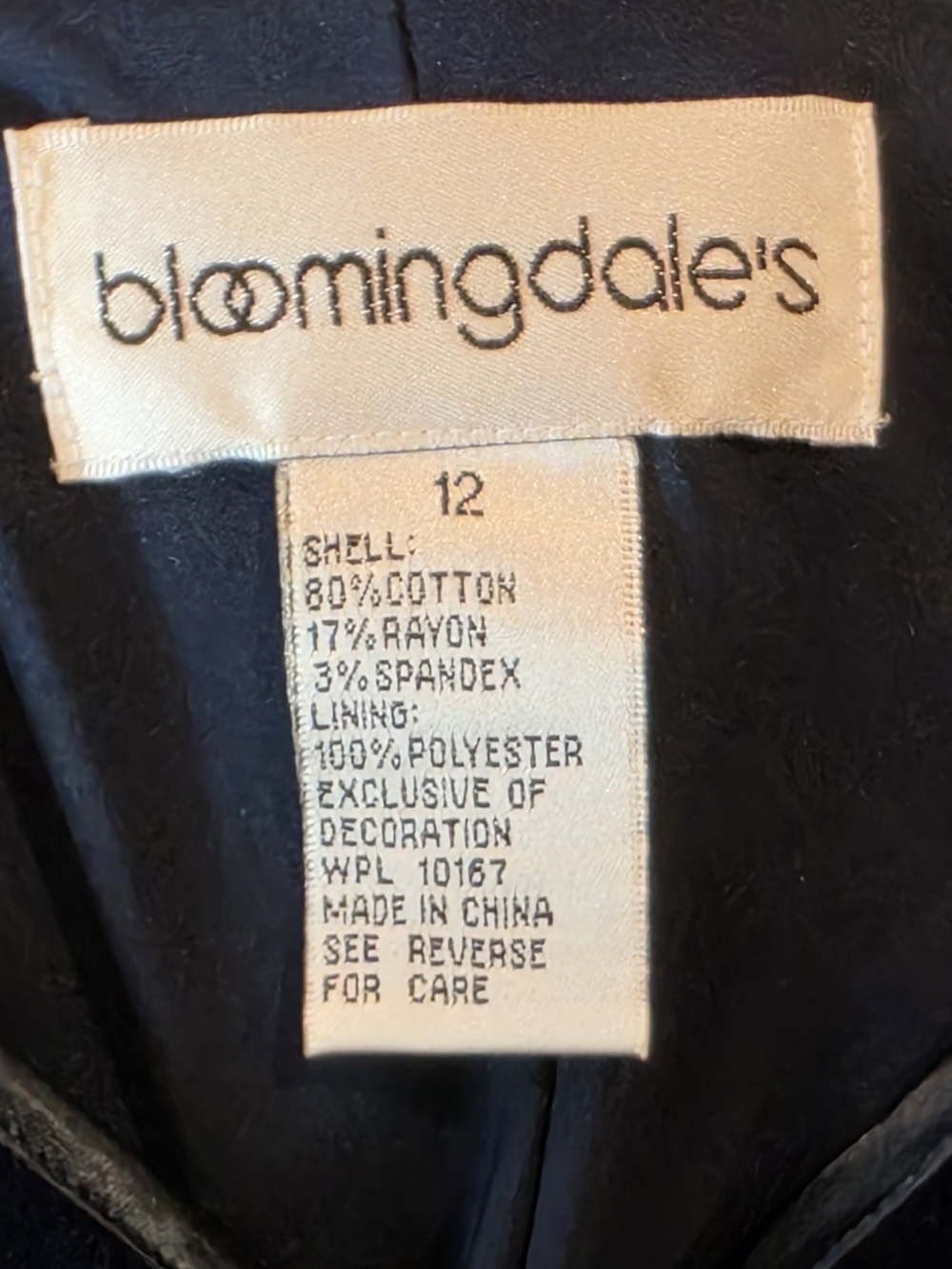 Vintage Y2K Bloomingdale's Military Jacket Size 12 Navy Velvet Hussar Napoleon - Picture 15 of 15